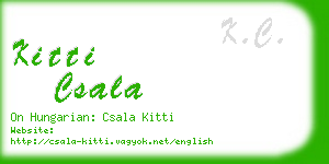 kitti csala business card